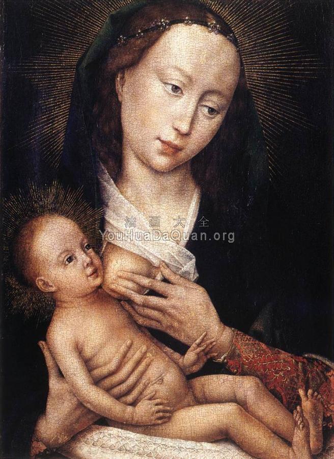 Portrait Diptych of Jean de Gros-left wing - 罗吉尔·凡·德·韦登